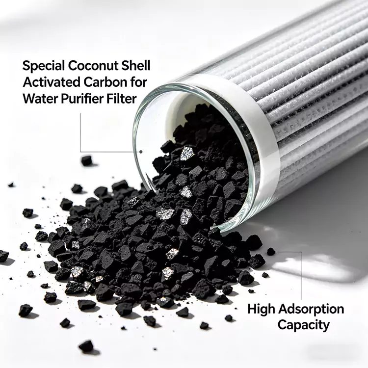 Ogljik iz kokosove lupine za vložek vodnega filtra